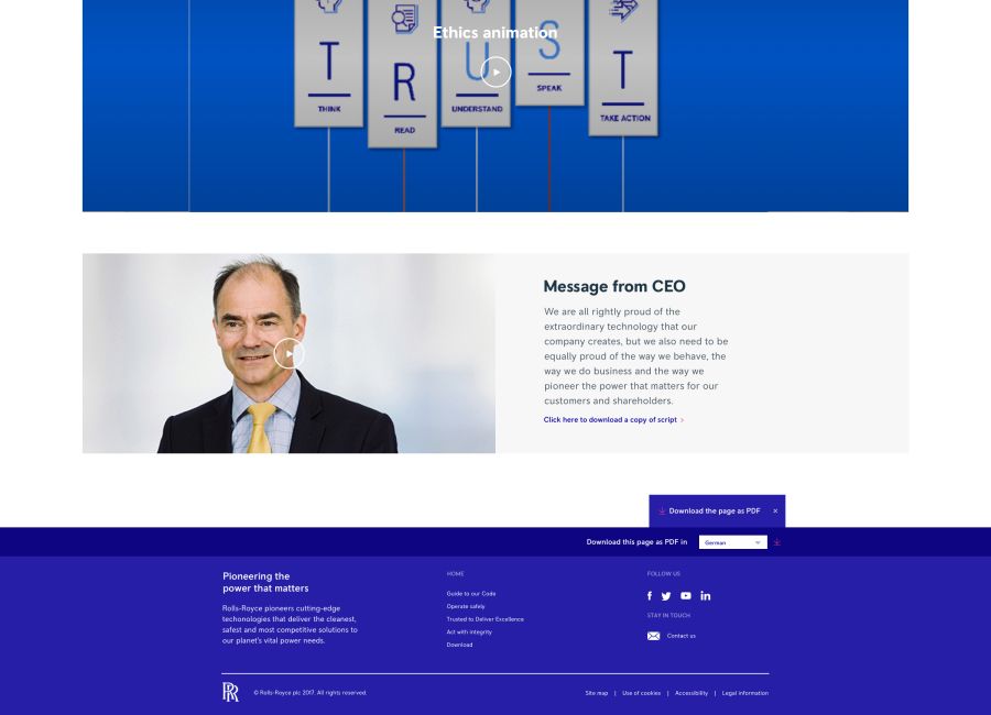 Rolls Royce website design